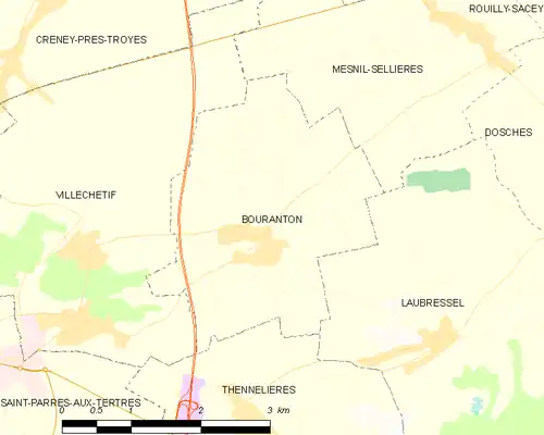 Detailkaart van de gemeente