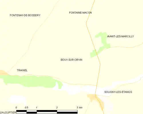 Detailkaart van de gemeente