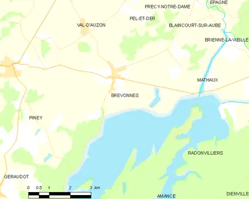 Detailkaart van de gemeente