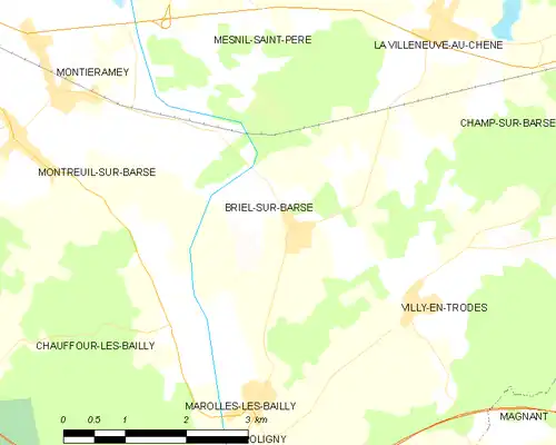 Detailkaart van de gemeente