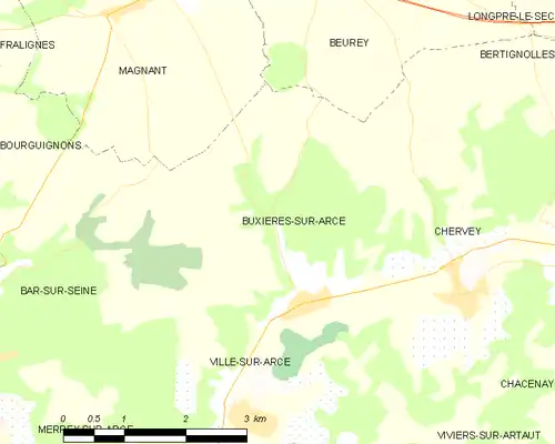 Detailkaart van de gemeente