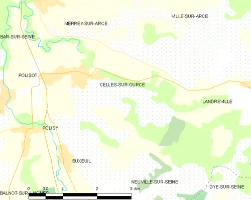 Detailkaart van de gemeente