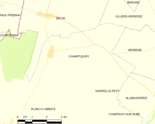 Detailkaart van de gemeente