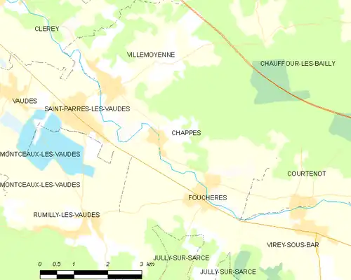 Detailkaart van de gemeente