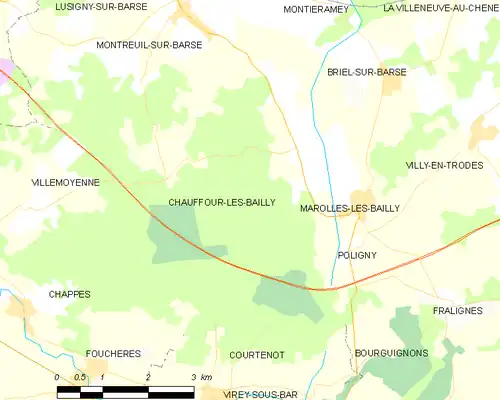 Detailkaart van de gemeente