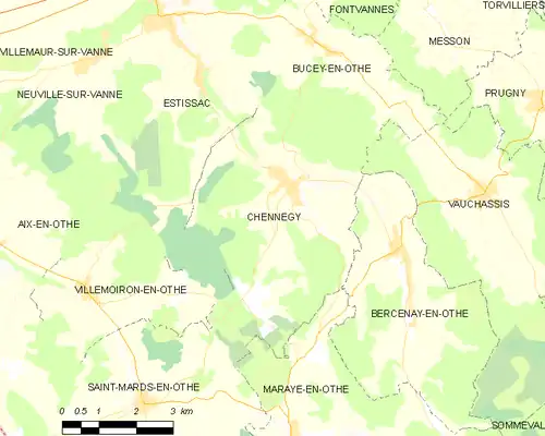 Detailkaart van de gemeente