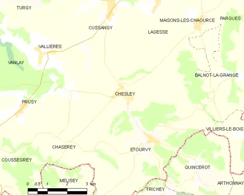 Detailkaart van de gemeente