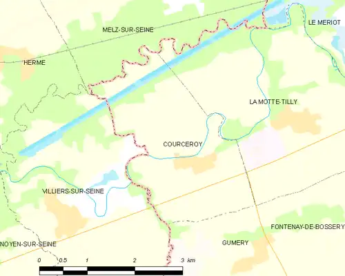 Detailkaart van de gemeente