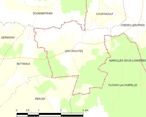 Detailkaart van de gemeente