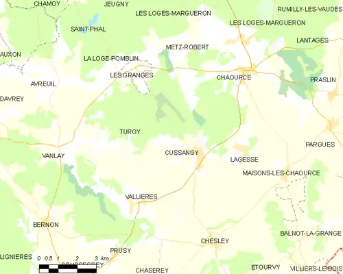 Detailkaart van de gemeente