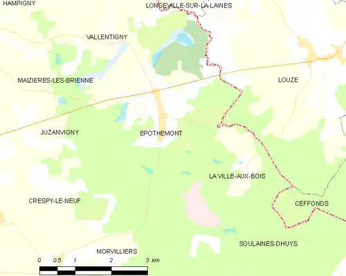 Detailkaart van de gemeente