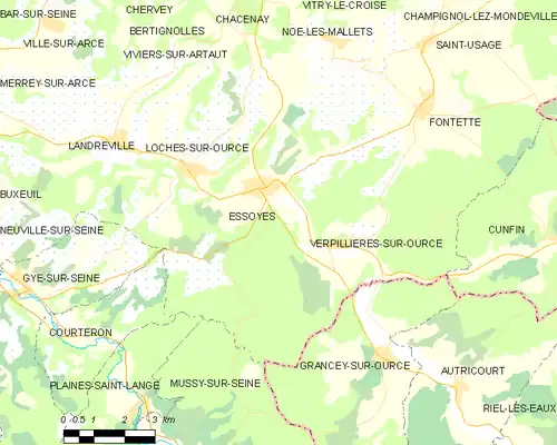 Detailkaart van de gemeente