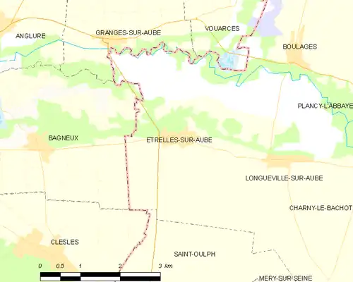 Detailkaart van de gemeente