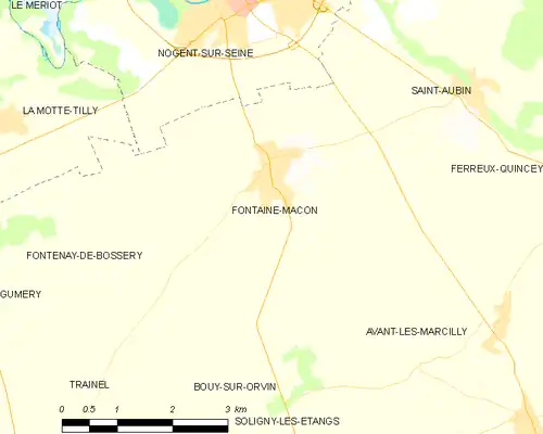 Detailkaart van de gemeente