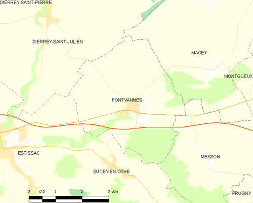 Detailkaart van de gemeente