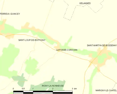 Detailkaart van de gemeente