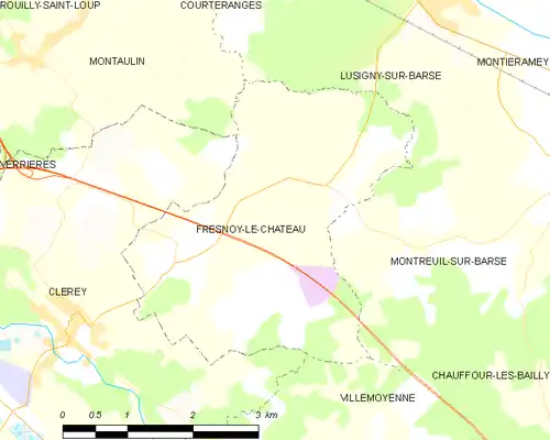 Detailkaart van de gemeente