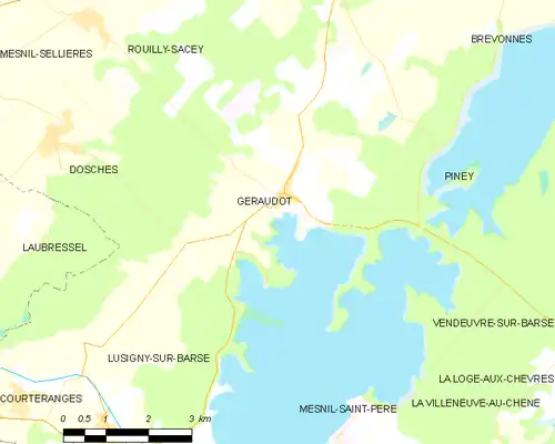 Detailkaart van de gemeente