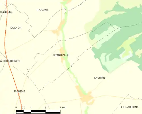 Detailkaart van de gemeente