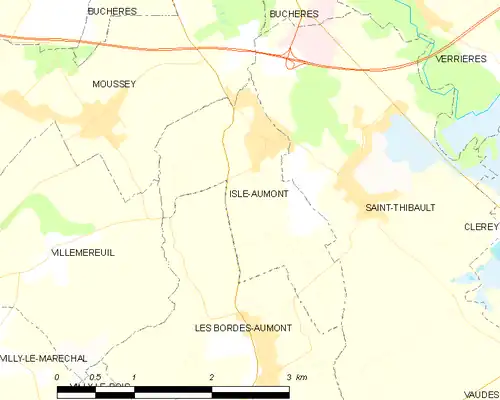 Detailkaart van de gemeente