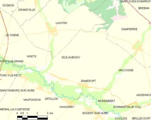 Detailkaart van de gemeente