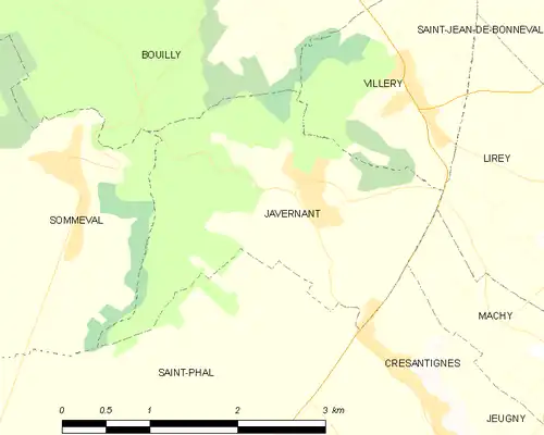 Detailkaart van de gemeente