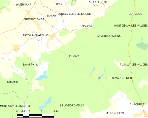 Detailkaart van de gemeente