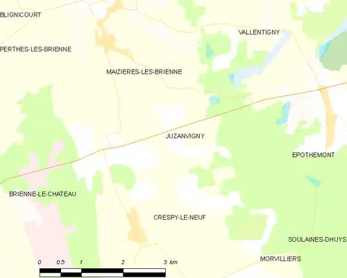 Detailkaart van de gemeente