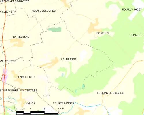 Detailkaart van de gemeente