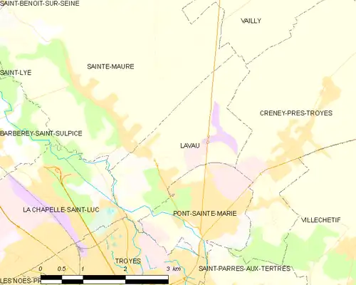 Detailkaart van de gemeente