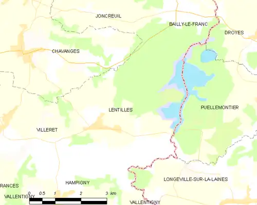 Detailkaart van de gemeente