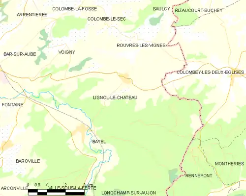 Detailkaart van de gemeente