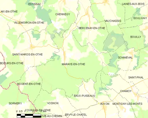 Detailkaart van de gemeente