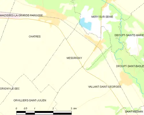 Detailkaart van de gemeente