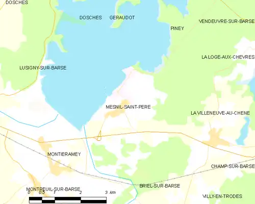 Detailkaart van de gemeente