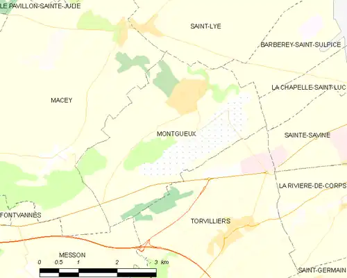 Detailkaart van de gemeente