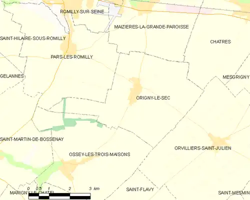 Detailkaart van de gemeente