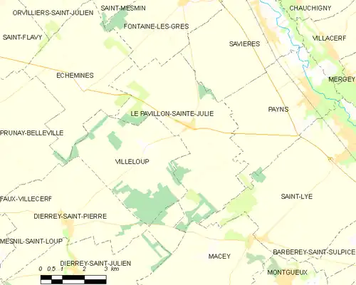 Detailkaart van de gemeente