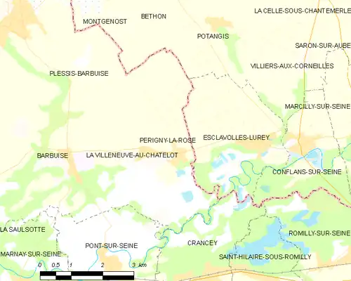 Detailkaart van de gemeente