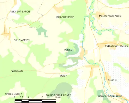 Detailkaart van de gemeente