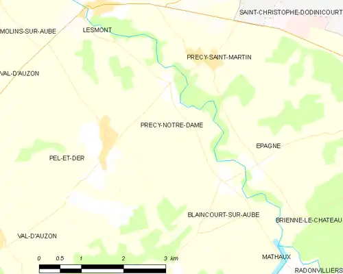 Detailkaart van de gemeente