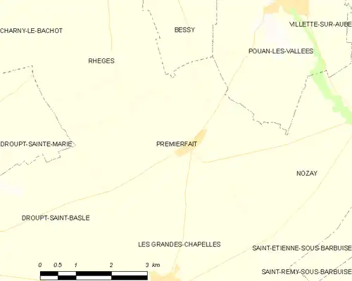 Detailkaart van de gemeente