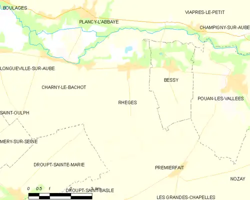 Detailkaart van de gemeente