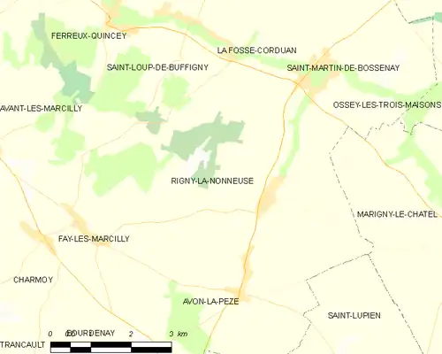 Detailkaart van de gemeente