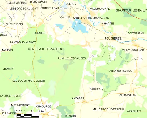 Detailkaart van de gemeente