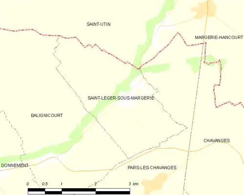 Detailkaart van de gemeente