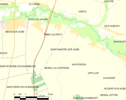 Detailkaart van de gemeente