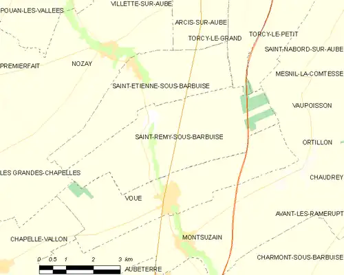 Detailkaart van de gemeente