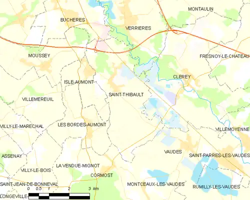 Detailkaart van de gemeente