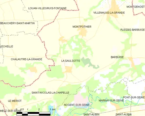 Detailkaart van de gemeente